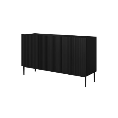 Komoda Nicole 150 cm - czarny mat / czarne nóżki