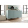 Komoda Nicole 150 cm - szałwia MDF / czarne nóżki