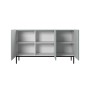 Komoda Nicole 150 cm - szałwia MDF / czarne nóżki