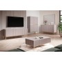 Komoda Nicole 150 cm - antyczny róż MDF / złote nóżki