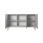 Komoda Nicole 150 cm - antyczny róż MDF / złote nóżki
