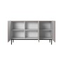 Komoda Nicole 150 cm - antyczny róż MDF / czarne nóżki