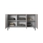 Komoda Nicole 150 cm - antyczny róż MDF / czarne nóżki