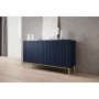 Komoda Nicole 150 cm - granat MDF / złote nóżki