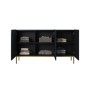 Komoda Nicole 150 cm - granat MDF / złote nóżki