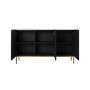 Komoda Nicole 150 cm - granat MDF / złote nóżki