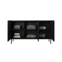 Komoda Nicole 150 cm - granat MDF / czarne nóżki
