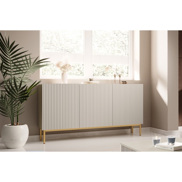 Komoda Nicole 150 cm - kaszmir / złote nóżki