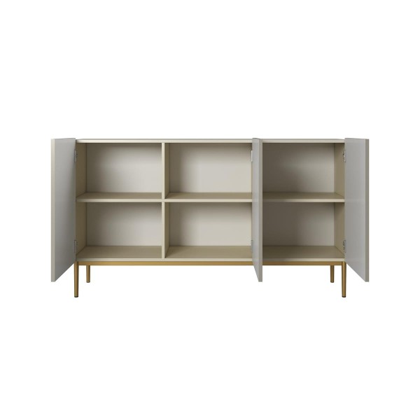 Komoda Nicole 150 cm - kaszmir / złote nóżki
