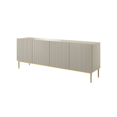 Komoda Nicole 200 cm - kaszmir / złote nóżki