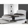 Białe łóżko tapicerowane 160x200 SOFIA Halmar