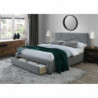 Łóżko tapicerowane z szufladą 160x200 VALERY popiel Halmar