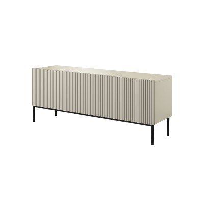 Szafka RTV Nicole 150 cm - kaszmir / czarne nóżki