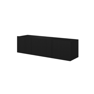 Szafka RTV wisząca Nicole 150 cm - czarny / czarny mat