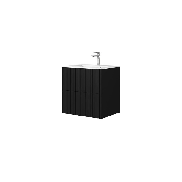 Szafka wisząca pod umywalkę Nicole 60 cm - czarny mat