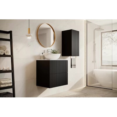 Szafka łazienkowa wisząca Nicole 70 cm - czarny mat