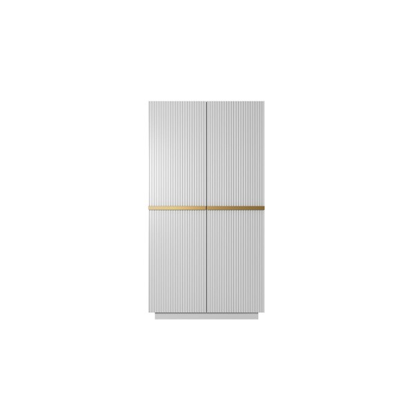 Szafa Nicole 100 cm - biały mat / złote uchwyty