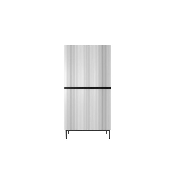 Szafa Nicole 100 cm - biały mat  / czarne nóżki