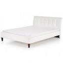 Łóżko tapicerowane biała ekoskóra 160x200 SAMARA Halmar