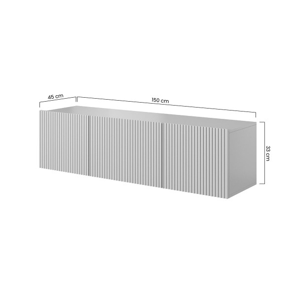 Szafka RTV wisząca Nicole 150 cm - szałwia MDF