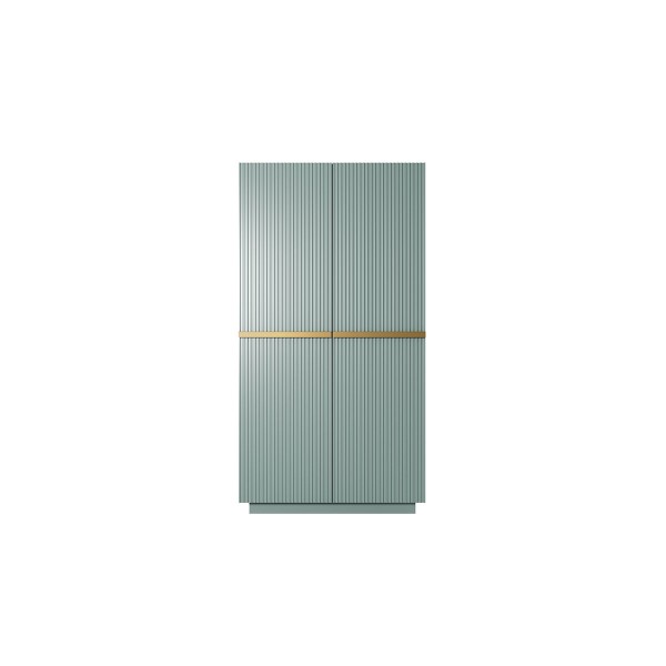 Szafa Nicole 100 cm - szałwia MDF / złote uchwyty