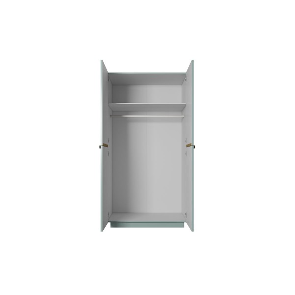 Szafa Nicole 100 cm - szałwia MDF / złote uchwyty