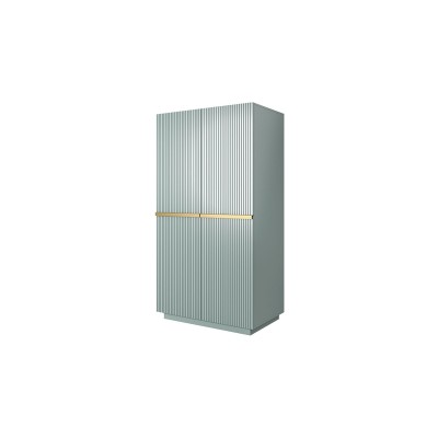 Szafa Nicole 100 cm - szałwia MDF / złote uchwyty
