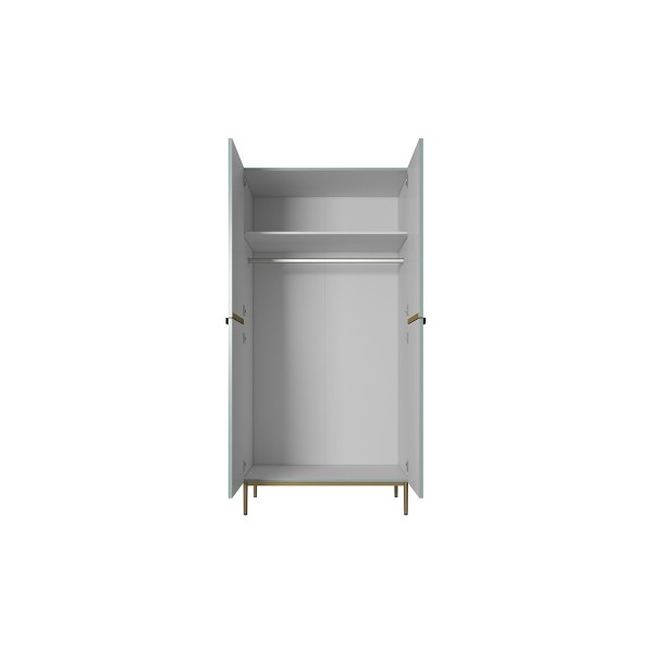 Szafa Nicole 100 cm - szałwia MDF / złote nóżki