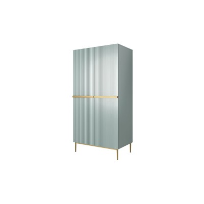 Szafa Nicole 100 cm - szałwia MDF / złote nóżki