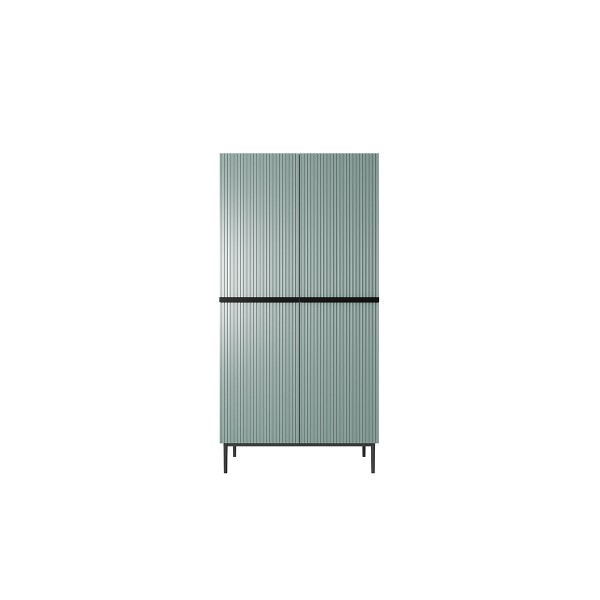 Szafa Nicole 100 cm - szałwia MDF / czarne nóżki