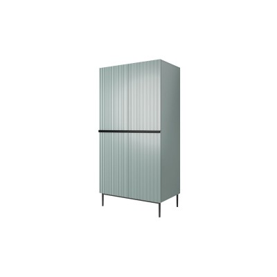 Szafa Nicole 100 cm - szałwia MDF / czarne nóżki