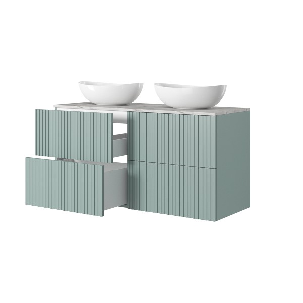 Szafka wisząca pod umywalkę Nicole 60 cm - szałwia MDF