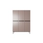 Szafa Nicole 150 cm - antyczny róż MDF  / czarne nóżki