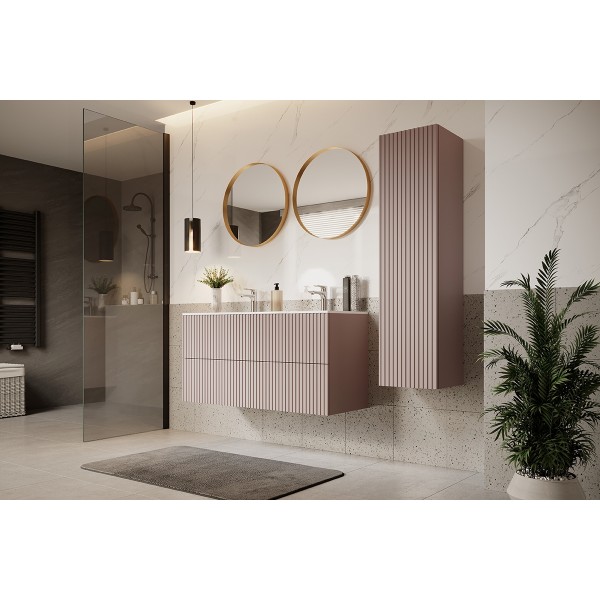 Słupek łazienkowy wiszący Nicole 140 cm - antyczny róż MDF