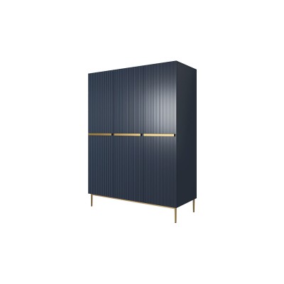 Szafa Nicole 150 cm - granat MDF / złote nóżki