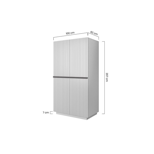 Szafa Nicole 100 cm - granat MDF / złote uchwyty