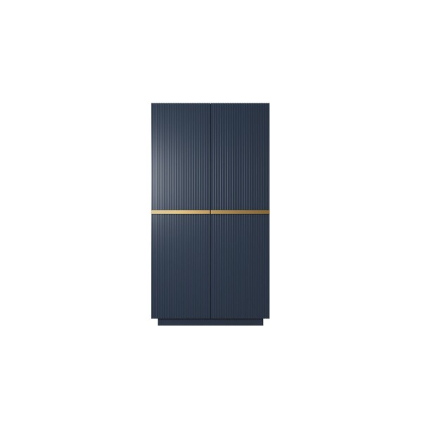 Szafa Nicole 100 cm - granat MDF / złote uchwyty