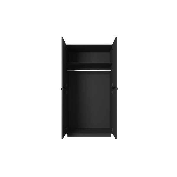 Szafa Nicole 100 cm - granat MDF / czarne uchwyty