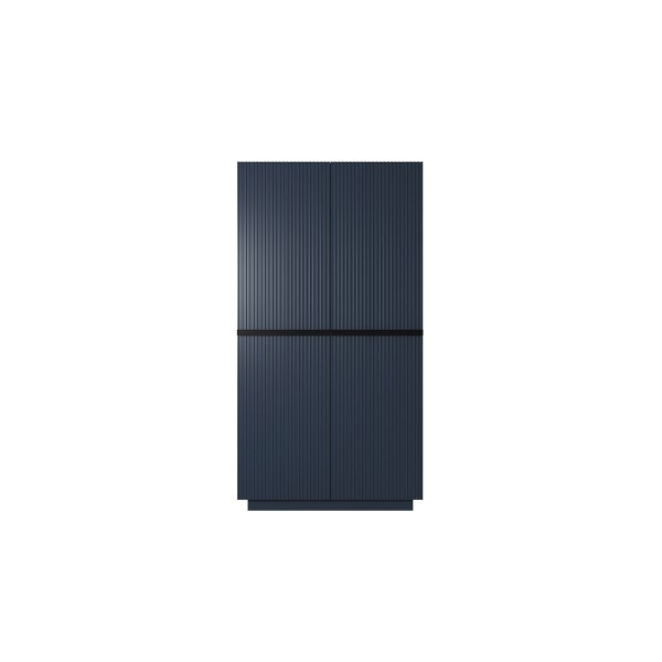 Szafa Nicole 100 cm - granat MDF / czarne uchwyty