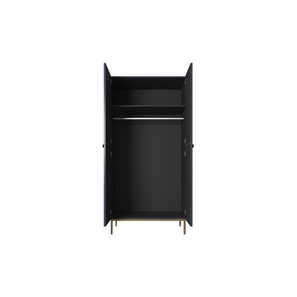 Szafa Nicole 100 cm - granat MDF / złote nóżki