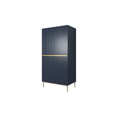 Szafa Nicole 100 cm - granat MDF / złote nóżki