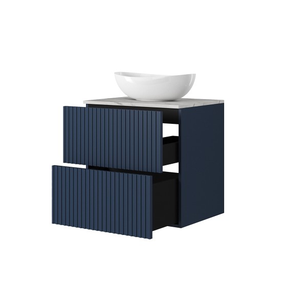 Szafka wisząca pod umywalkę Nicole 60 cm - granat MDF