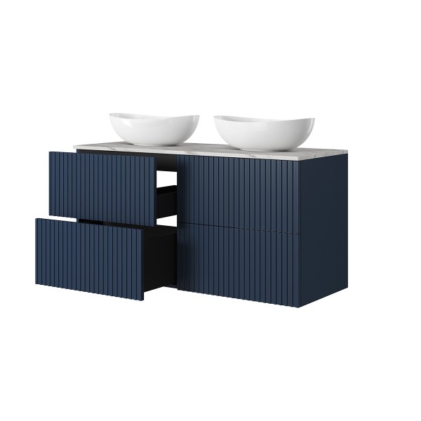 Szafka wisząca pod umywalkę Nicole 60 cm - granat MDF