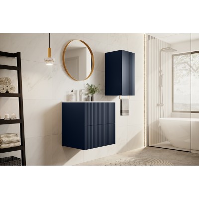 Słupek łazienkowy wiszący Nicole 70 cm - granat MDF