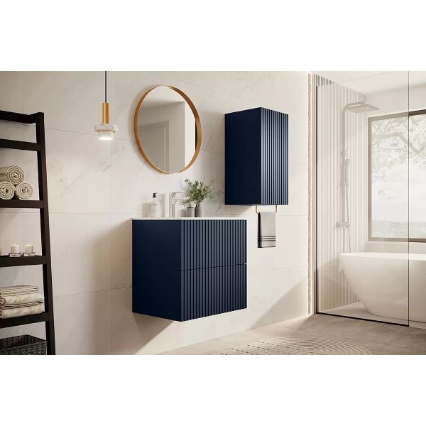 Szafka wisząca pod umywalkę Nicole 60 cm - granat MDF
