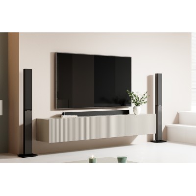 Szafka RTV wisząca Nicole 200 cm - kaszmir / kaszmir mat