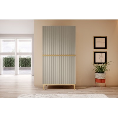 Szafa Nicole 100 cm - kaszmir / złote nóżki