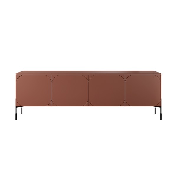 Szafka RTV czterodrzwiowa Sonatia 200 cm - burgund