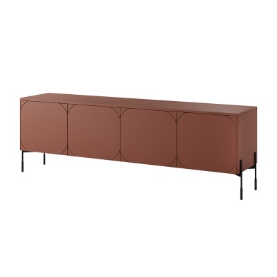 Szafka RTV czterodrzwiowa Sonatia 200 cm - burgund