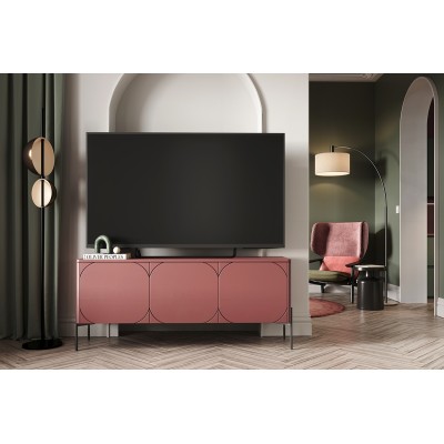Szafka RTV trzydrzwiowa Sonatia 150 cm - burgund